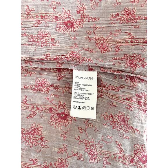 ZIMMERMANN | NWT | Juniper Floral Print Silk-Blend Tiered Maxi Dress | Sz 0 - Picture 13 of 14